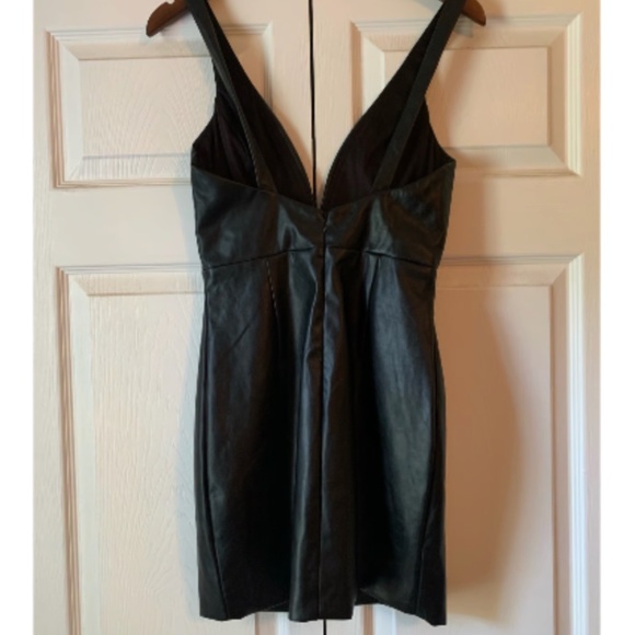 NWT Lulus Perfect Pick Black Vegan Leather Dress - Picture 7 of 12